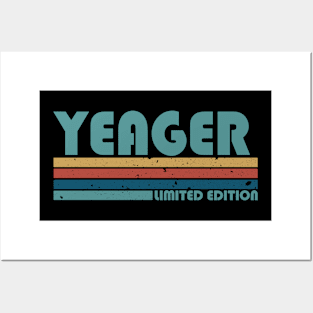 Proud Limited Edition Yeager Name Personalized Retro Styles Posters and Art